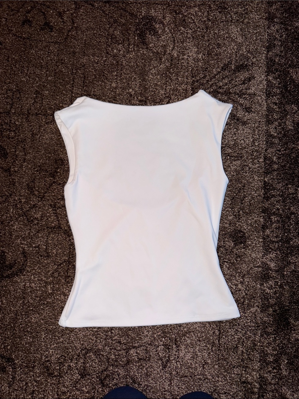 Express Women's White Boat Neck Tank